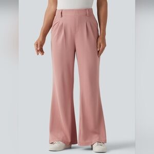 Halara Flex High Waisted Flare Waffle Work Pants With Pockets NWT